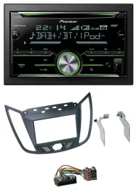 Pioneer Bluetooth MP3 DAB 2DIN USB CD Autoradio für Ford C-Max (ab 10) grau