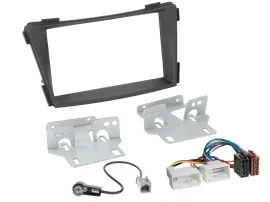 Einbauset Doppel DIN Autoradio für Hyundai i40 VF ab 2011 schwarz