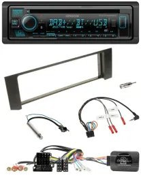 Автомагнитола для Audi A4 (2000–2009) Kenwood Bluetooth, DAB, CD, USB, поддержка кнопок на руле, ISO Fakra