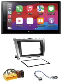 Автомагнитола Pioneer 2DIN DAB USB MP3 Bluetooth для Mazda 6 (2008–2012) черно-серебристая