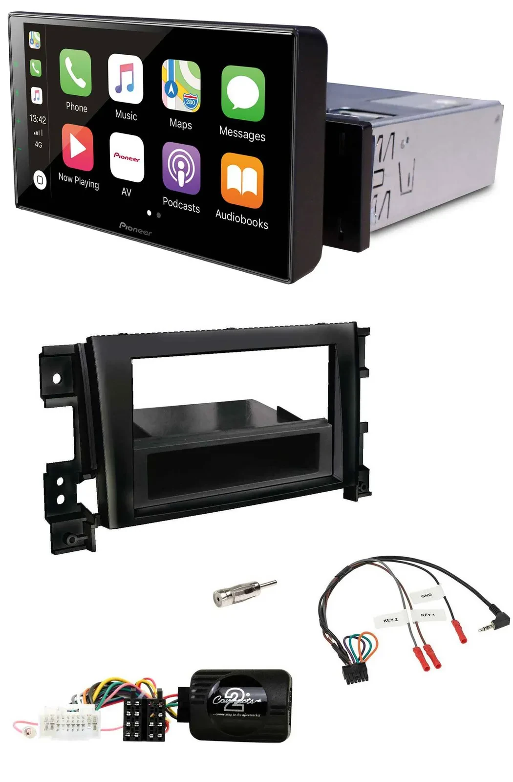 Pioneer Bluetooth Lenkrad DAB USB Autoradio für Suzuki Grand Vitara 2005-2011