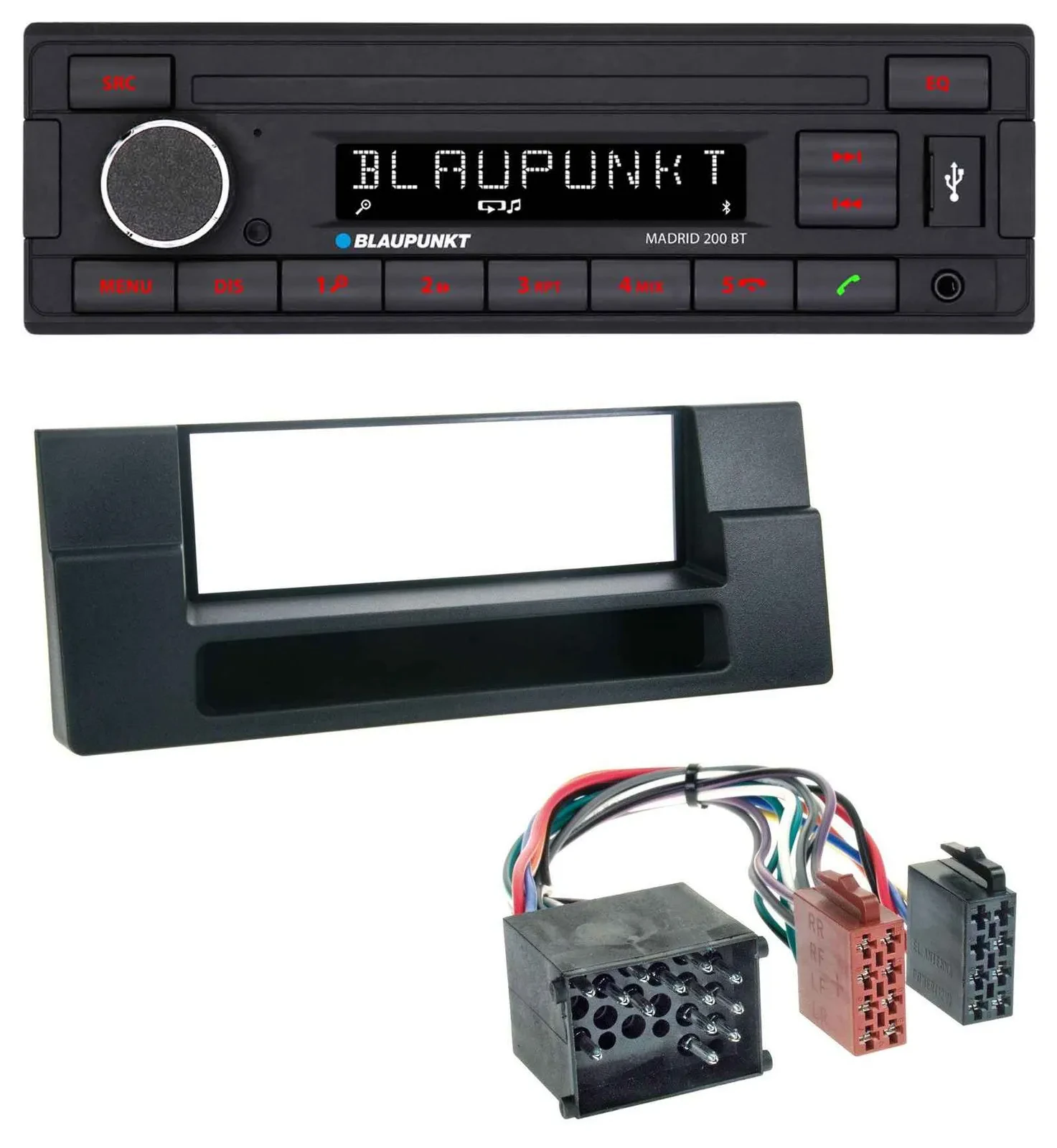Blaupunkt USB AUX Bluetooth MP3 Autoradio für BMW X5 E53 5er E39 Rundpin Ablagef