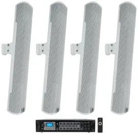 Настенная акустика Rockville RCS180-6+(4) JBL-COL600-WH White с усилителем (4 штуки)