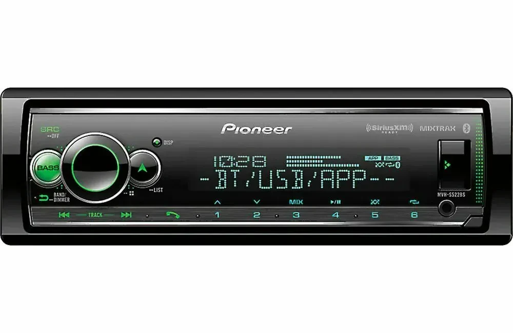 Автомагнитола Pioneer MVH-S522BS 1 DIN, Bluetooth, цифровой медиаресивер