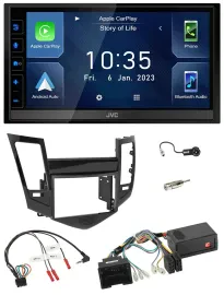 JVC DAB Bluetooth Lenkrad USB 2DIN Autoradio für Chevrolet Cruze 05/2009-2016