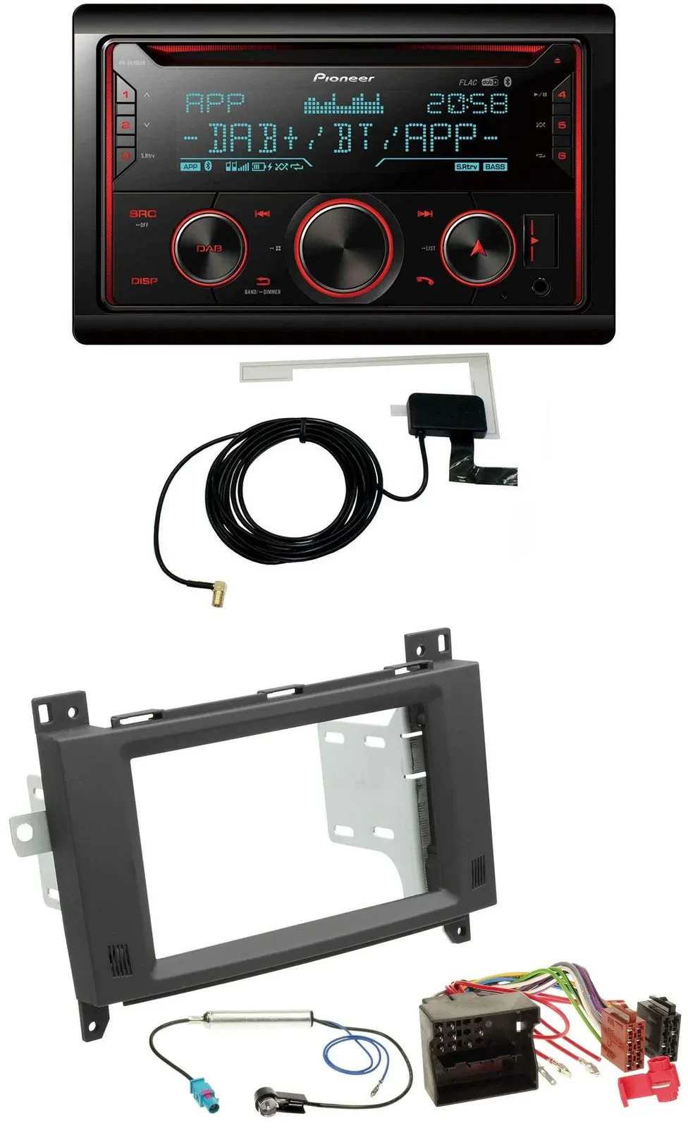 Pioneer 2DIN MP3 DAB USB CD Bluetooth Autoradio für Mercedes Vito Viano 06-14 Ru