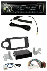 Автомагнитола Pioneer для Toyota Yaris (2011–2014), CD, USB, DAB, AUX, черный