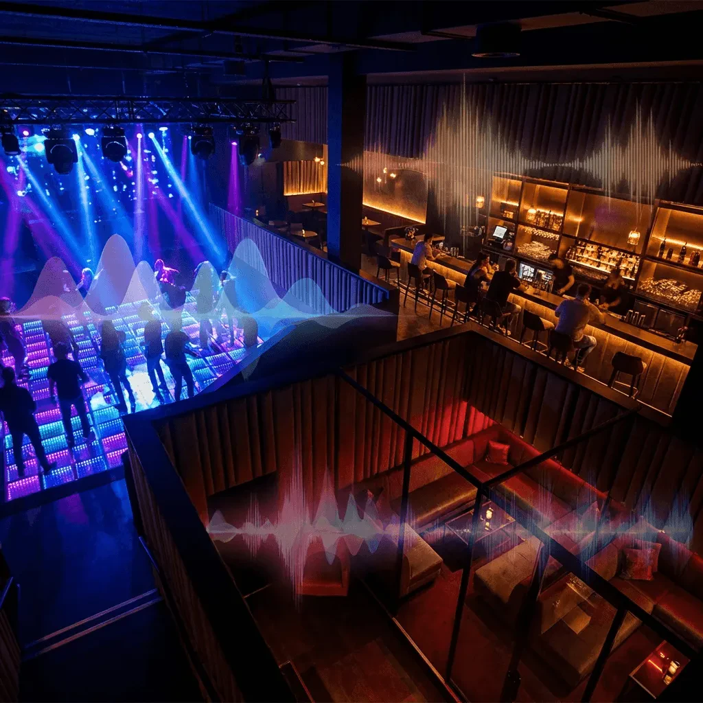 Зонирование звука в клубе: как разделить танцпол, бар и VIP-зону