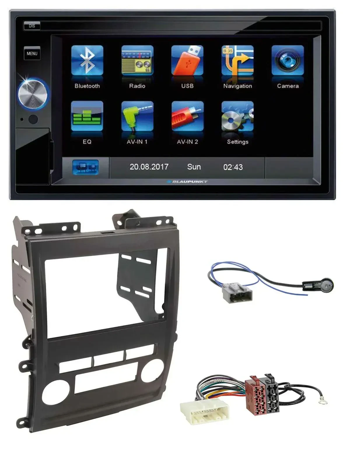 Автомагнитола для Nissan Xterra 2009–2011 Blaupunkt 2DIN, Bluetooth, MP3, USB, SD, AUX