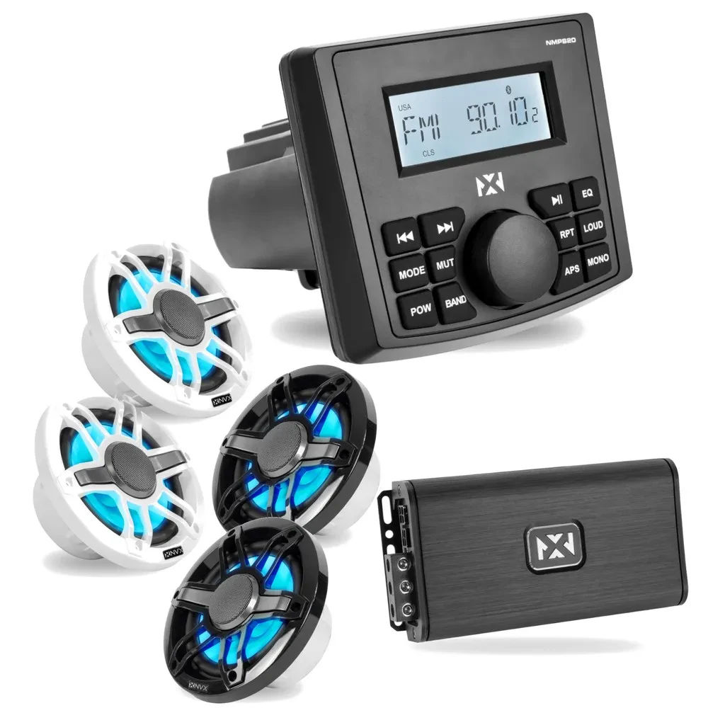 Акустический комплект для морского применения NVX NMPS20 & MVSP65 (x2) Amplified Marine Package (набор)