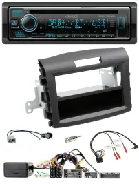 Kenwood Lenkrad Bluetooth DAB USB CD Autoradio für Honda CR-V ab 2013 schwarz