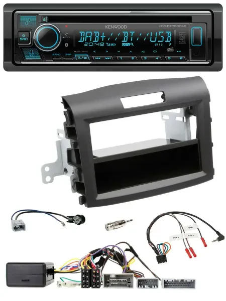 Kenwood Lenkrad Bluetooth DAB USB CD Autoradio für Honda CR-V ab 2013 schwarz
