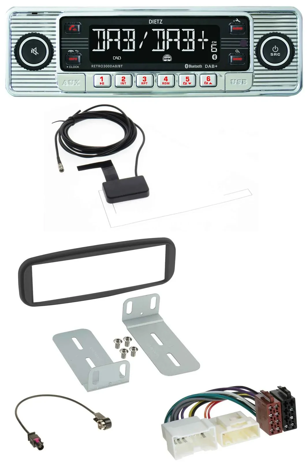 Dietz Bluetooth USB MP3 DAB Autoradio für Renault Clio (2012-2017)