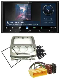 Kenwood Bluetooth 2DIN USB DAB MP3 Autoradio für Mazda 5 (CR, 2005-2010)