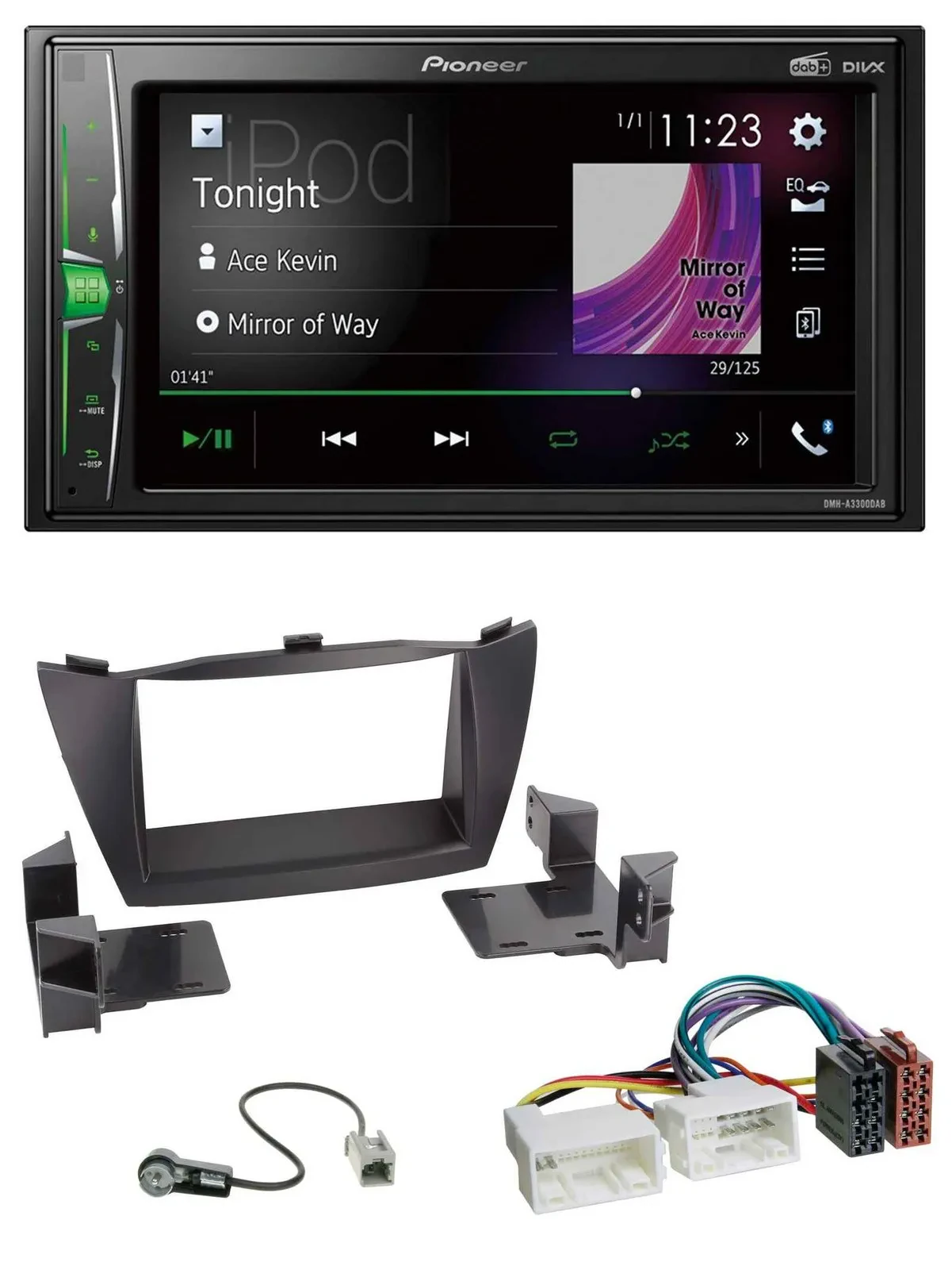 Автомагнитола для Hyundai Tucson 2010–2015 Pioneer 2-DIN MP3 DAB USB Bluetooth