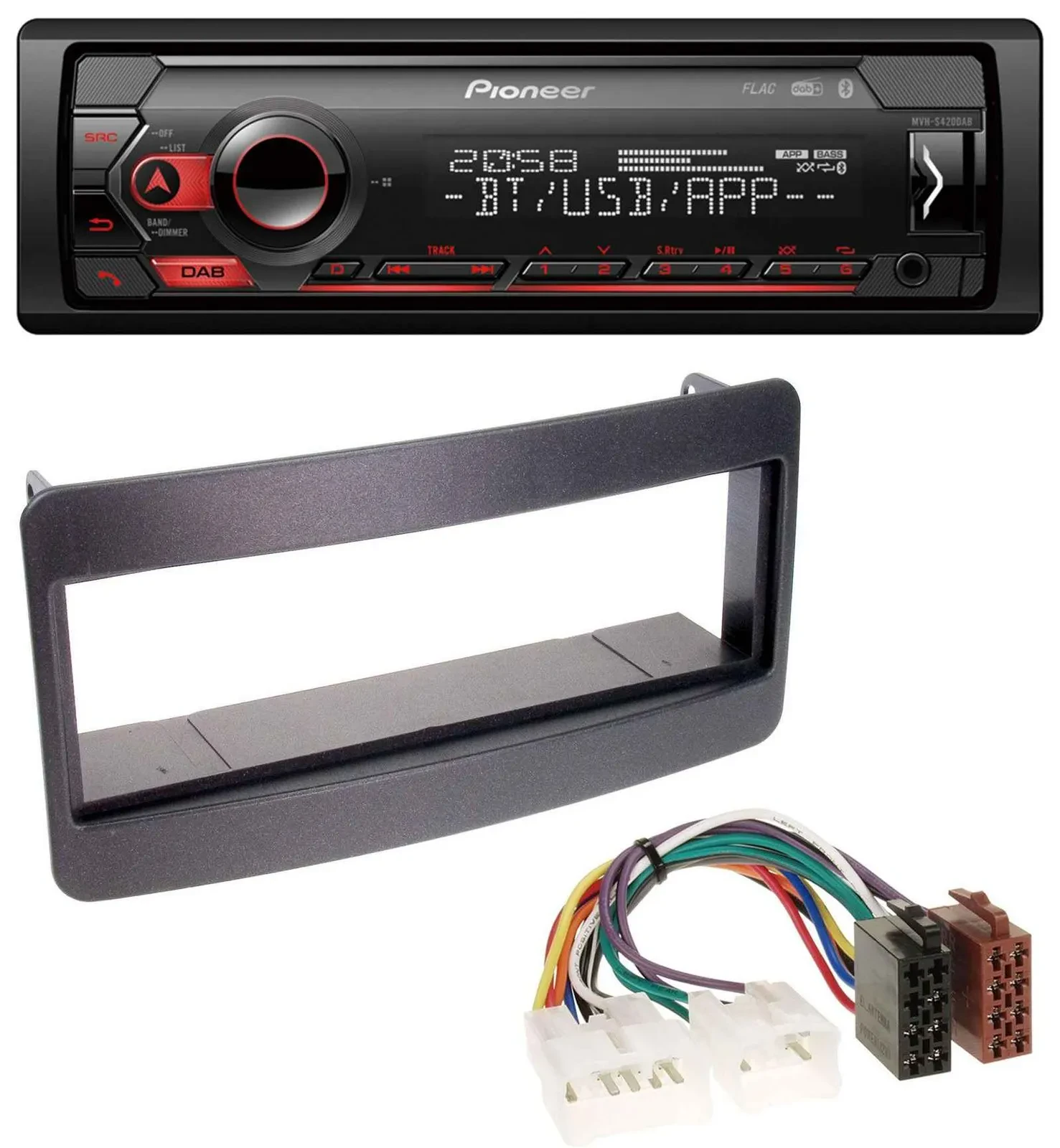 Pioneer MP3 USB DAB Bluetooth Autoradio für Toyota Celica, MR2 - schwarz