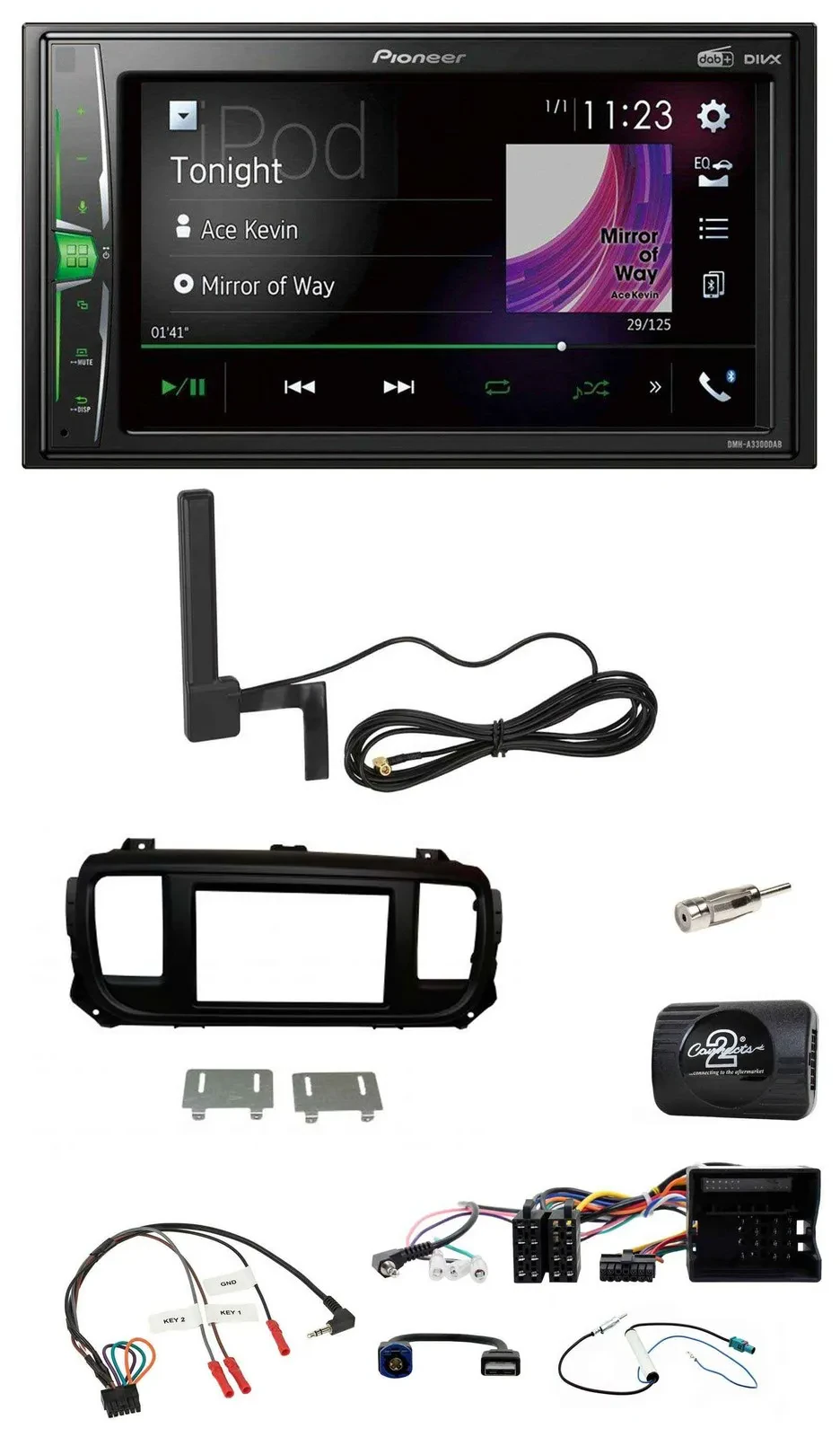 Автомагнитола для Citroen Jumpy Pioneer 2DIN MP3 DAB Bluetooth