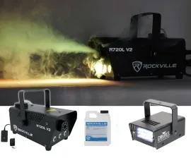 Rockville R720L LED Fog/Smoke Machine w/Remote+MINI STROBE LED (replaces CH-730)