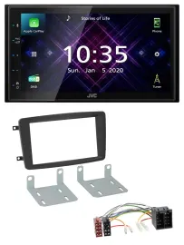 JVC DAB 2DIN MP3 Bluetooth USB Autoradio für Mercedes C W203 2000-2004