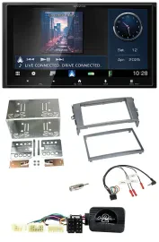 Kenwood Bluetooth 2DIN USB DAB Lenkrad Autoradio für Toyota Auris 2007-2011 anth