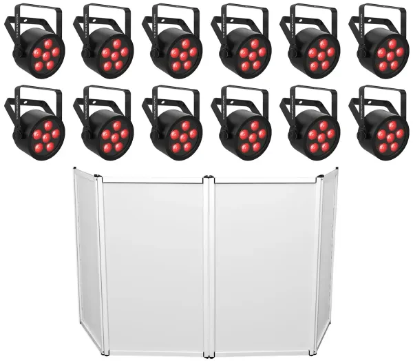 Светодиодный прибор Chauvet DJ SlimPAR Q6 ILS RGBA LED D-Fi USB DMX с фасадом (12 штук)
