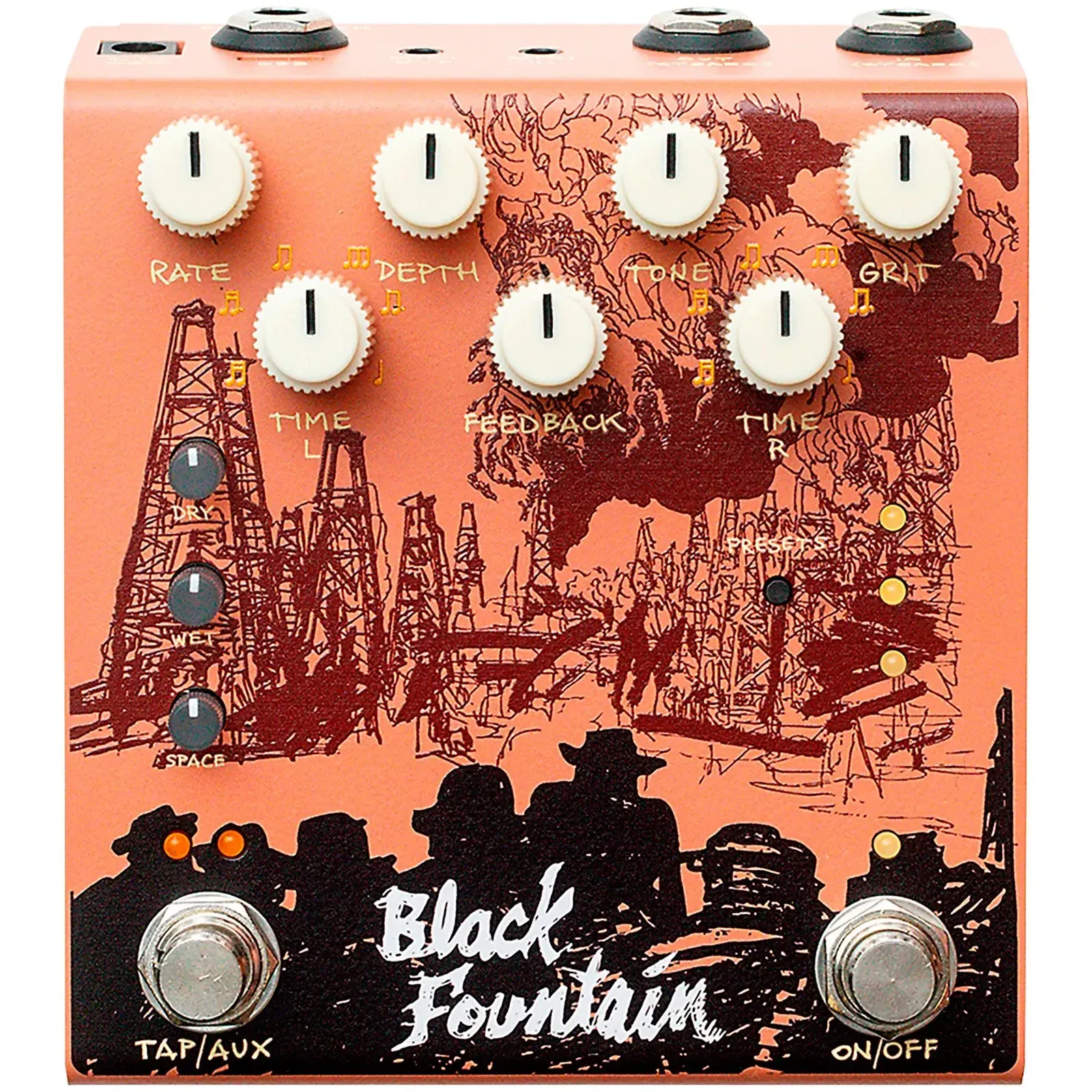 Педаль эффектов для электрогитары Old Blood Noise Endeavors Black Fountain Stereo Delay Terracotta
