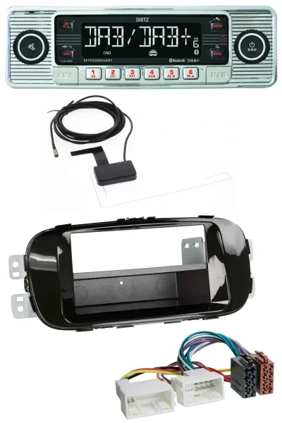 Dietz Bluetooth USB MP3 DAB Autoradio für Kia Soul PS ab 14 piano-schwarz