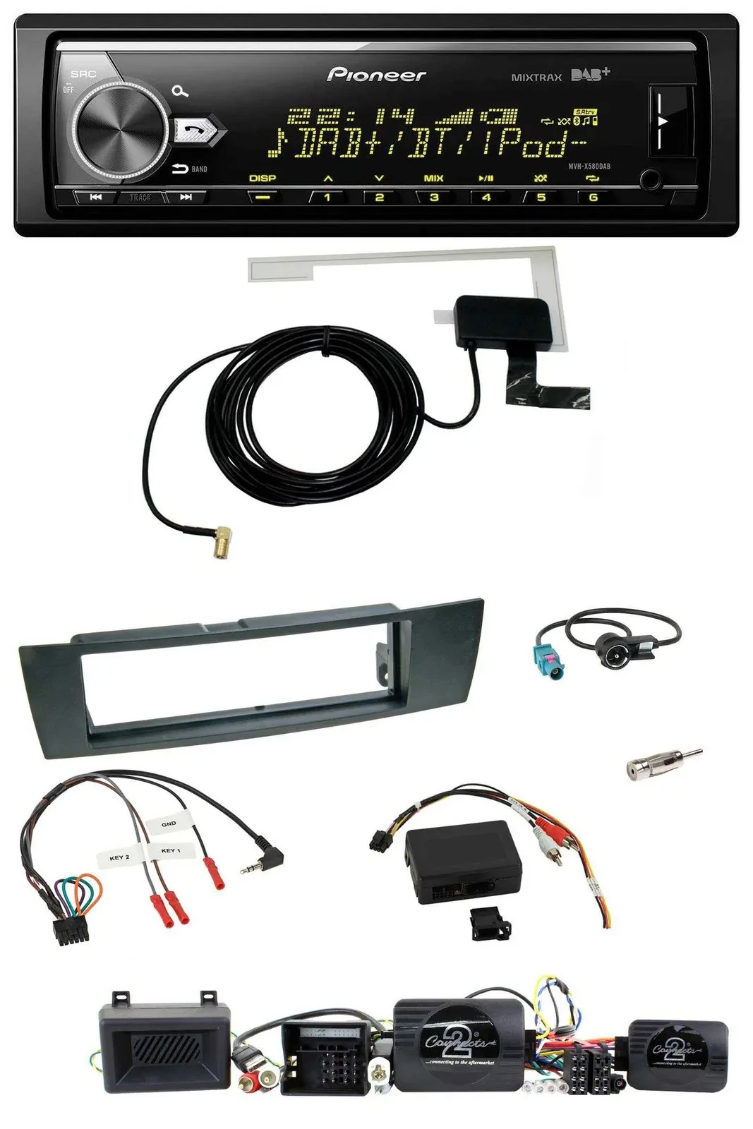 Pioneer Bluetooth DAB USB Lenkrad Autoradio für BMW 1er E87 04-13 Aktiv PDC