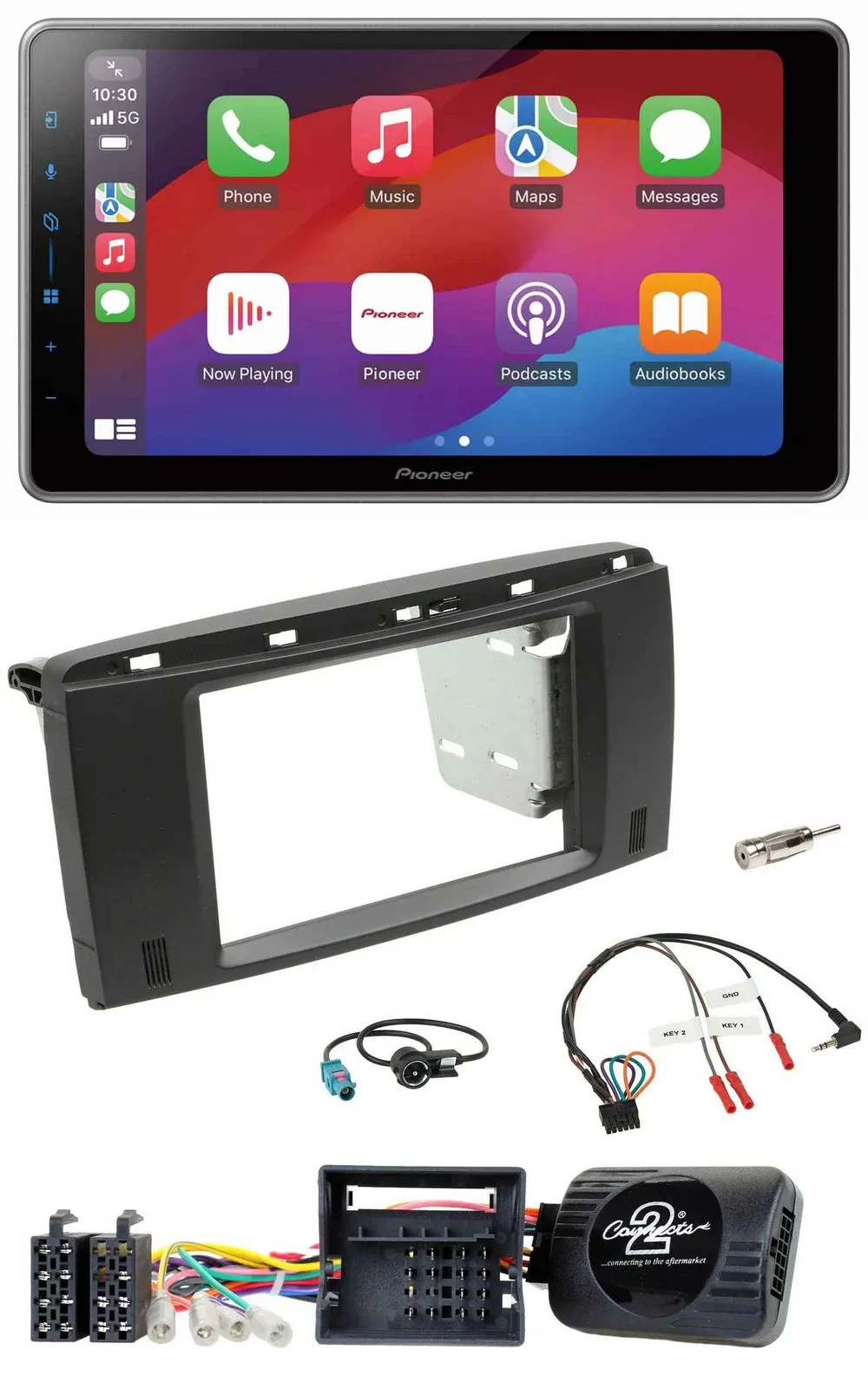 Pioneer Lenkrad USB DAB Bluetooth 2DIN Autoradio für Mercedes SLK 08-11 R171