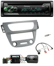 Pioneer USB MP3 DAB Lenkrad CD Autoradio für Renault Megane III 2009-2012 grau