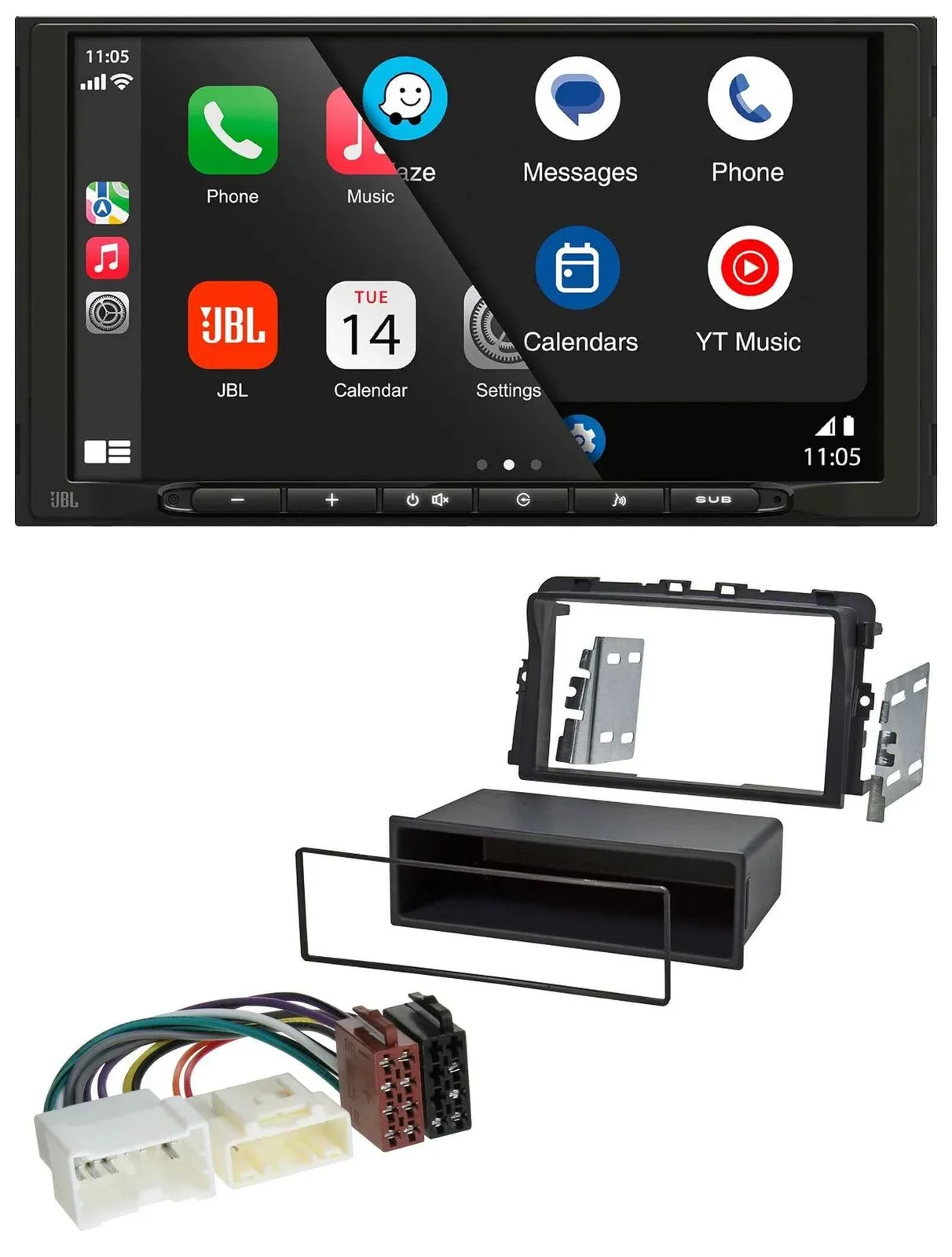 JBL USB 2DIN MP3 Bluetooth AUX Autoradio für Opel Vivaro (2011-2015)