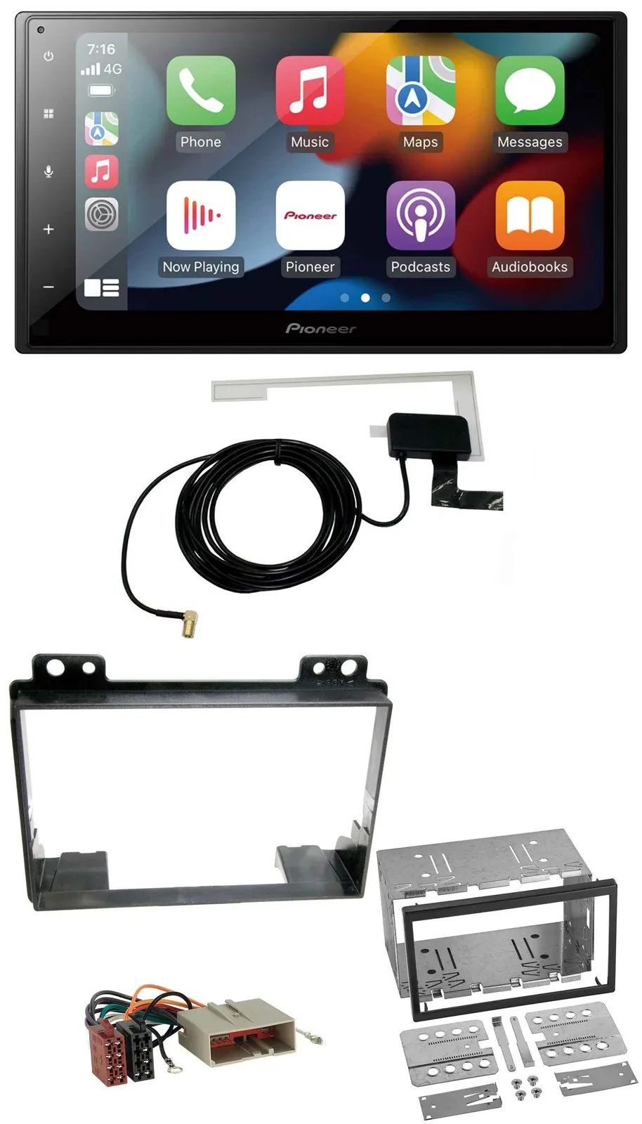 Автомагнитола Pioneer 2-DIN MP3 USB Bluetooth DAB для Ford Fiesta (2003–2005), Fusion (2002–2005)