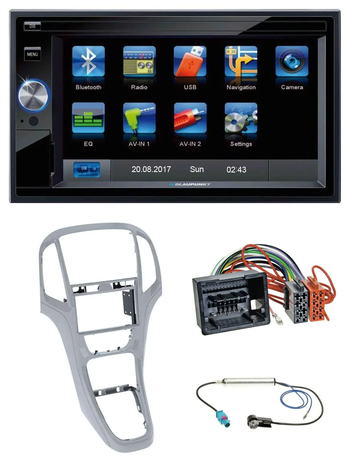 Blaupunkt SD Bluetooth 2DIN MP3 USB AUX Autoradio für Opel Astra J ab 2009 Plati
