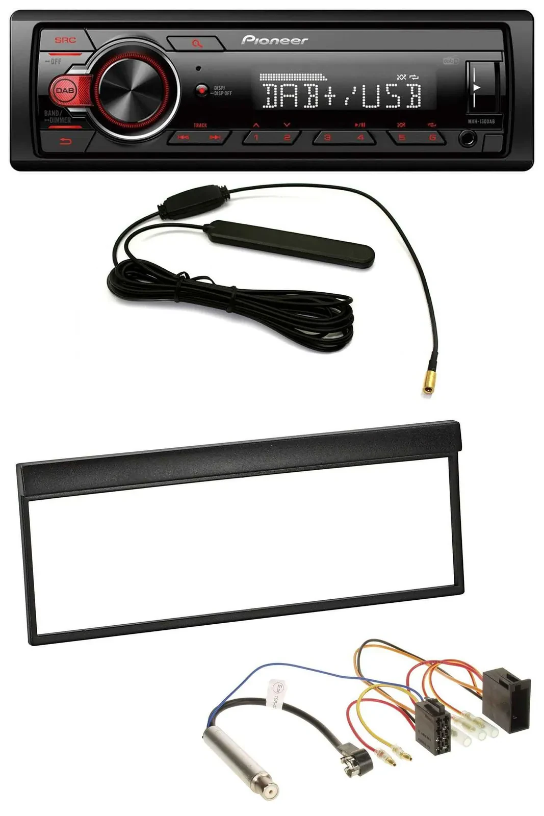 Pioneer MP3 DAB 1DIN AUX USB Autoradio für Skoda Fabia (bis 2003)
