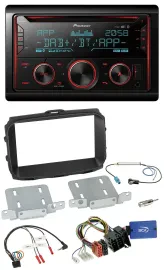 Автомагнитола для Alfa Romeo Giulietta Pioneer 2-DIN, DAB, Bluetooth, USB, CD, поддержка кнопок на руле