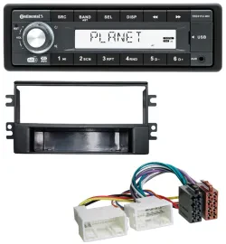 Continental MP3 AUX USB DAB 1DIN Autoradio für Kia Carens (ab 2007)