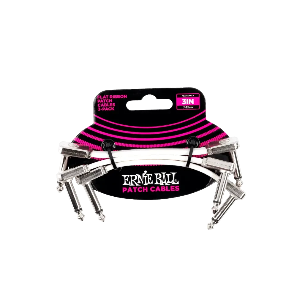 Инструментальный патч кабель ERNIE BALL 6384 - 3 кабеля/7.5 см.