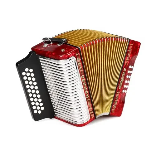 Б/У Аккордеон диатонический Hohner Accordions Corona II GCF, перламутрово-красный