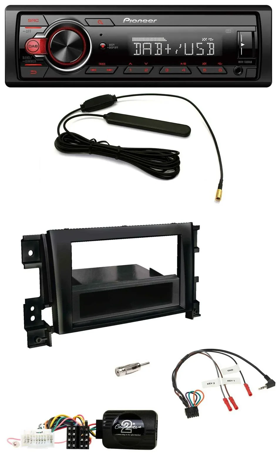 Pioneer MP3 DAB 1DIN Lenkrad USB Autoradio für Suzuki Grand Vitara 2005-2011