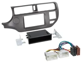 Установочный комплект для автомагнитолы Caraudio24 Kia Rio UB (2011–2014) DIN, антрацит