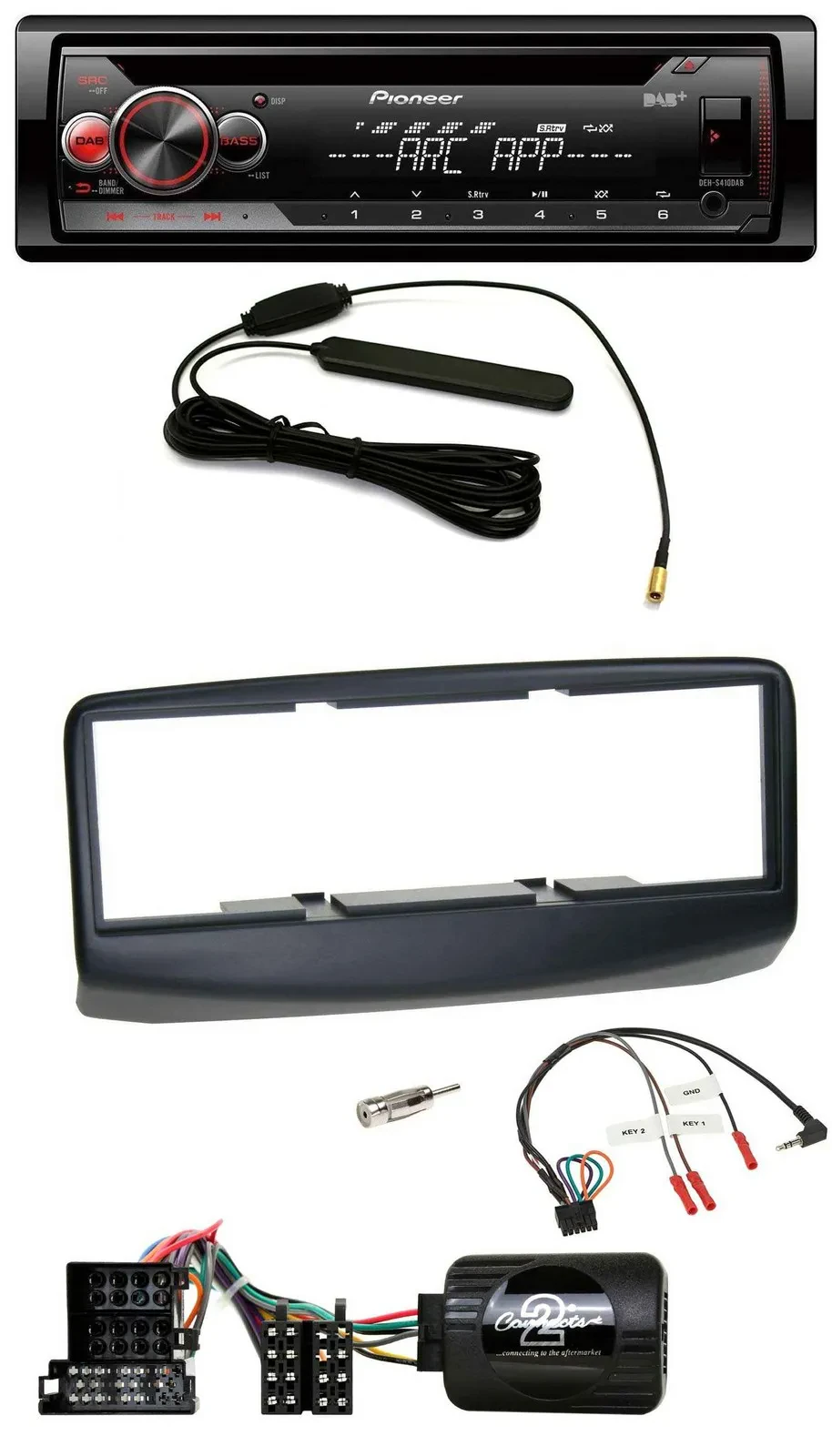 Pioneer CD USB Lenkrad DAB MP3 Autoradio für Fiat Multipla 2006-2010