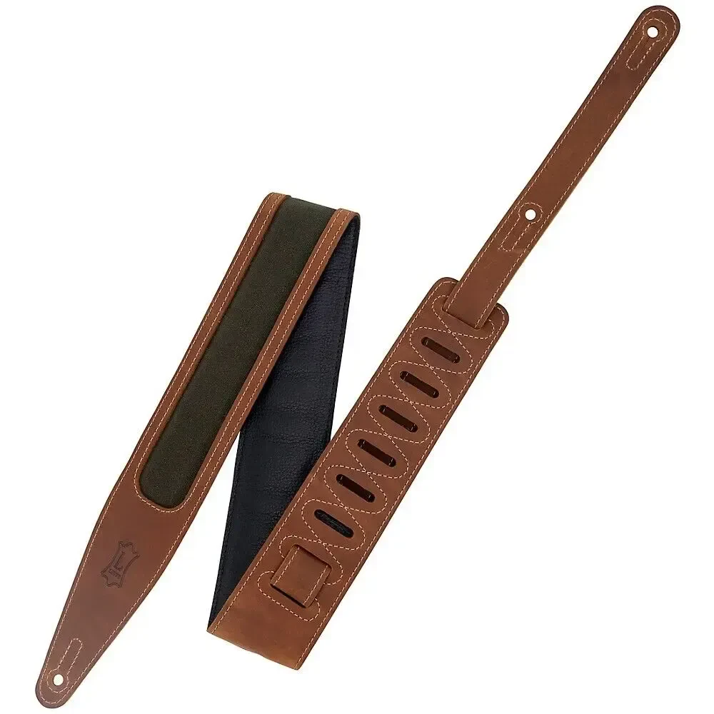 Ремень для гитары Levy's Voyager Pro Leather Guitar Strap Green 2.5 in.