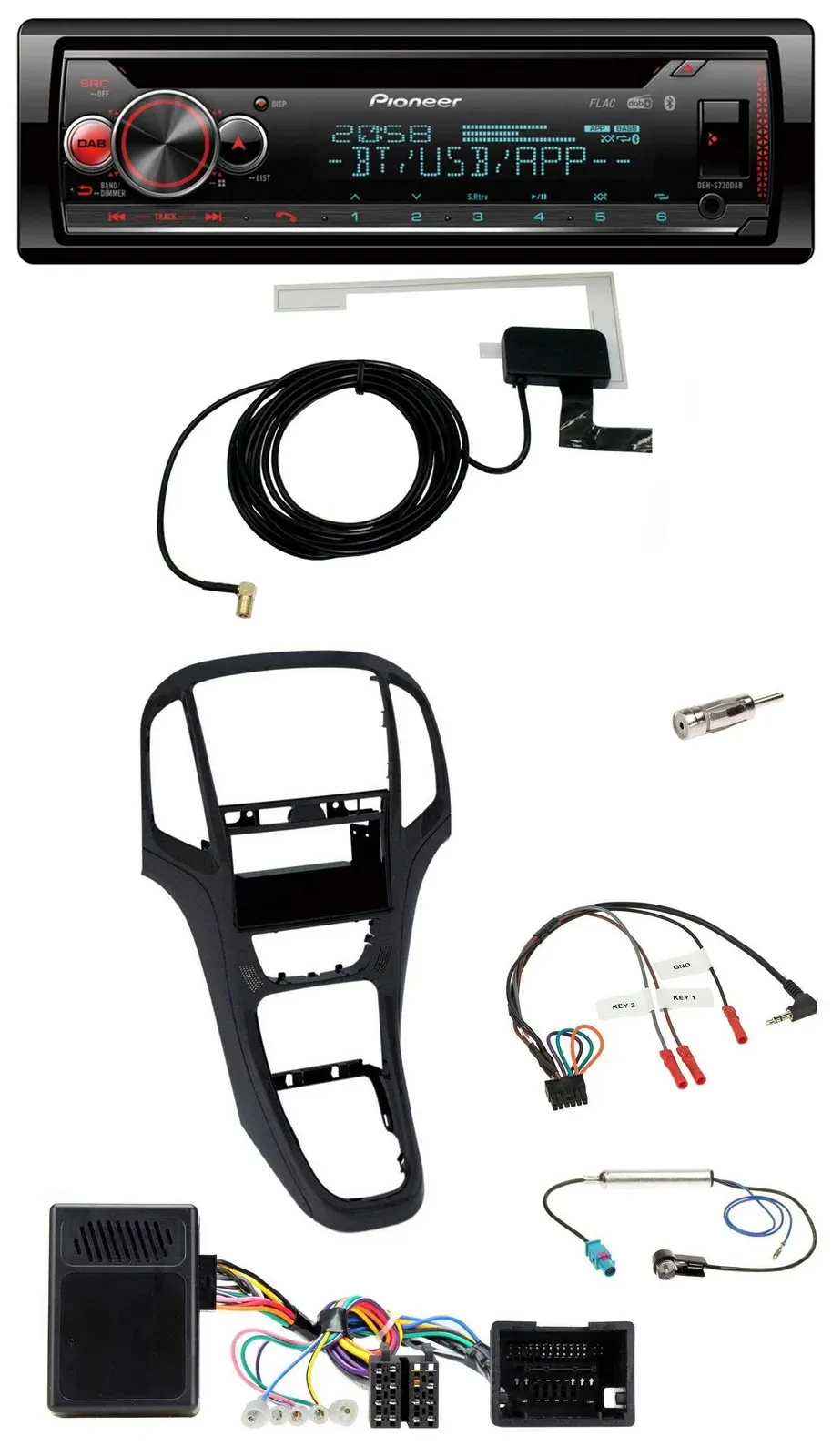 Pioneer DAB CD Lenkrad USB Bluetooth Autoradio für Opel Astra J 2009-2016 Perl s