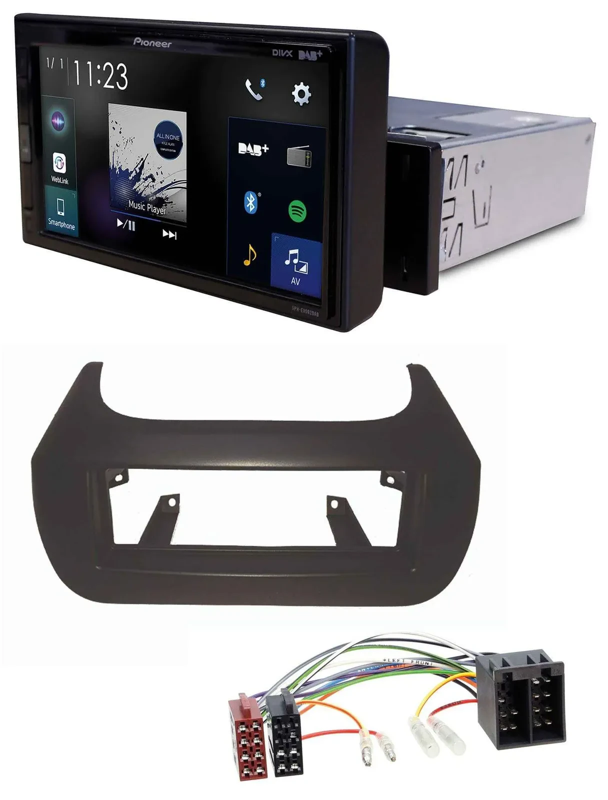 Pioneer DAB MP3 Bluetooth USB Autoradio für Citroen Nemo Fiat Fiorino Qubo Peuge