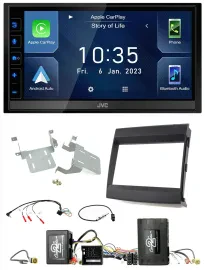 JVC DAB Bluetooth Lenkrad USB 2DIN Autoradio für Porsche Cayenne Soundsystem Inf