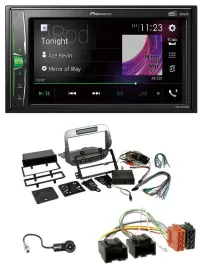 Pioneer 2DIN MP3 DAB USB Bluetooth Autoradio für Chevrolet Camaro 2010-2015 silb