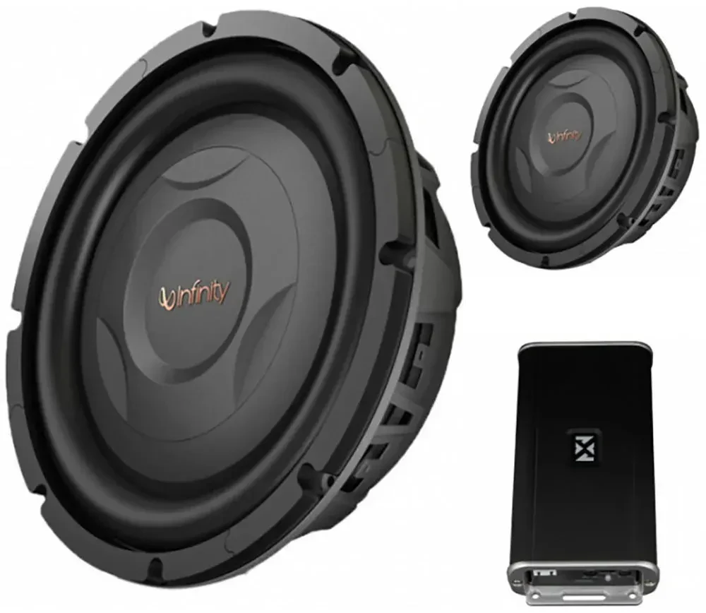 Сабвуфер пассивный Infinity Reference 1000S 10" 800W, малая монтажная глубина + 2-канальный усилитель