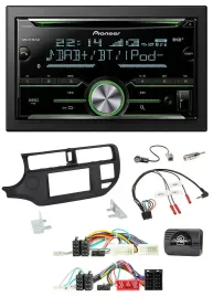 Pioneer Bluetooth Lenkrad DAB 2DIN USB CD Autoradio für Kia Rio UB 11-15 schwarz