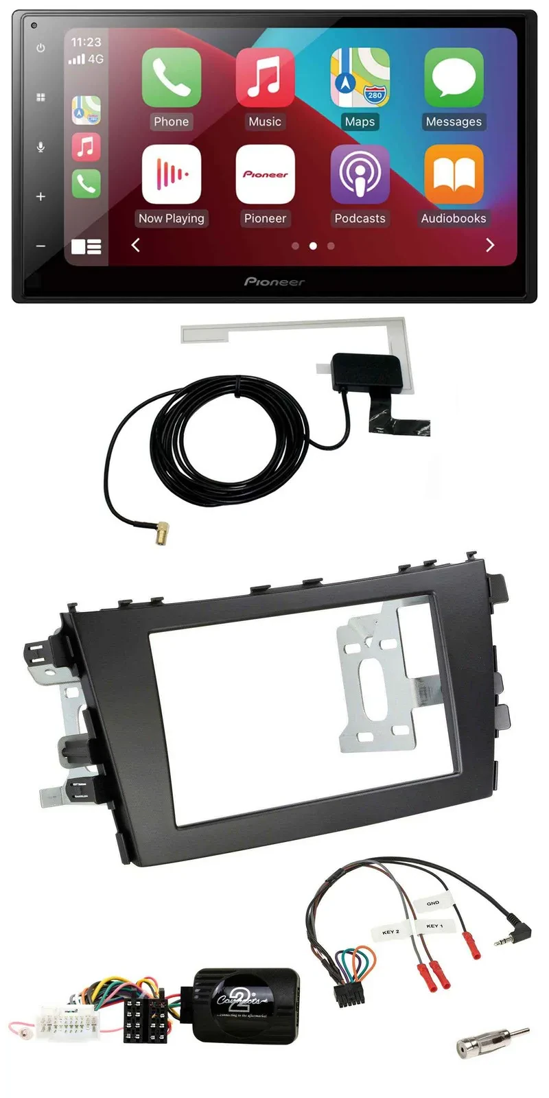 Автомагнитола Pioneer 2DIN, USB, Bluetooth, DAB, совместима с кнопками на руле, для Suzuki Celerio (LF, с 2014)