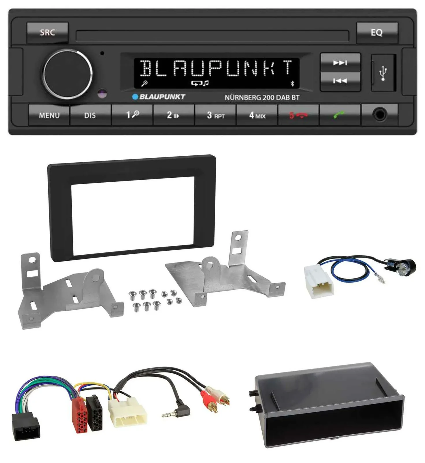 Автомагнитола для Toyota Aygo AB7 Blaupunkt USB, DAB, MP3, Bluetooth матовый черный